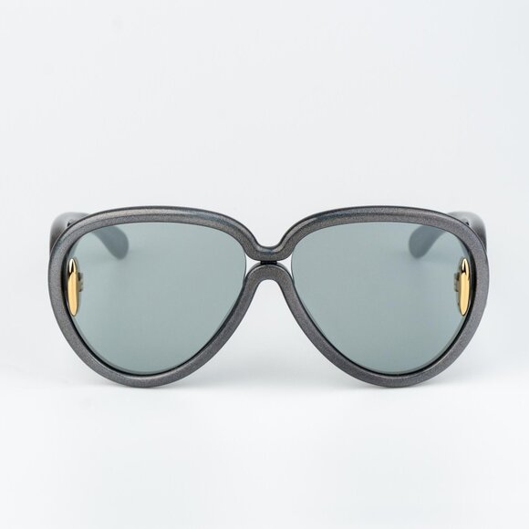 Loewe X PAULA'S IBIZA Men Sunglasses Metallic Blue Mirror Pilot LW40132I 05X - Picture 2 of 9